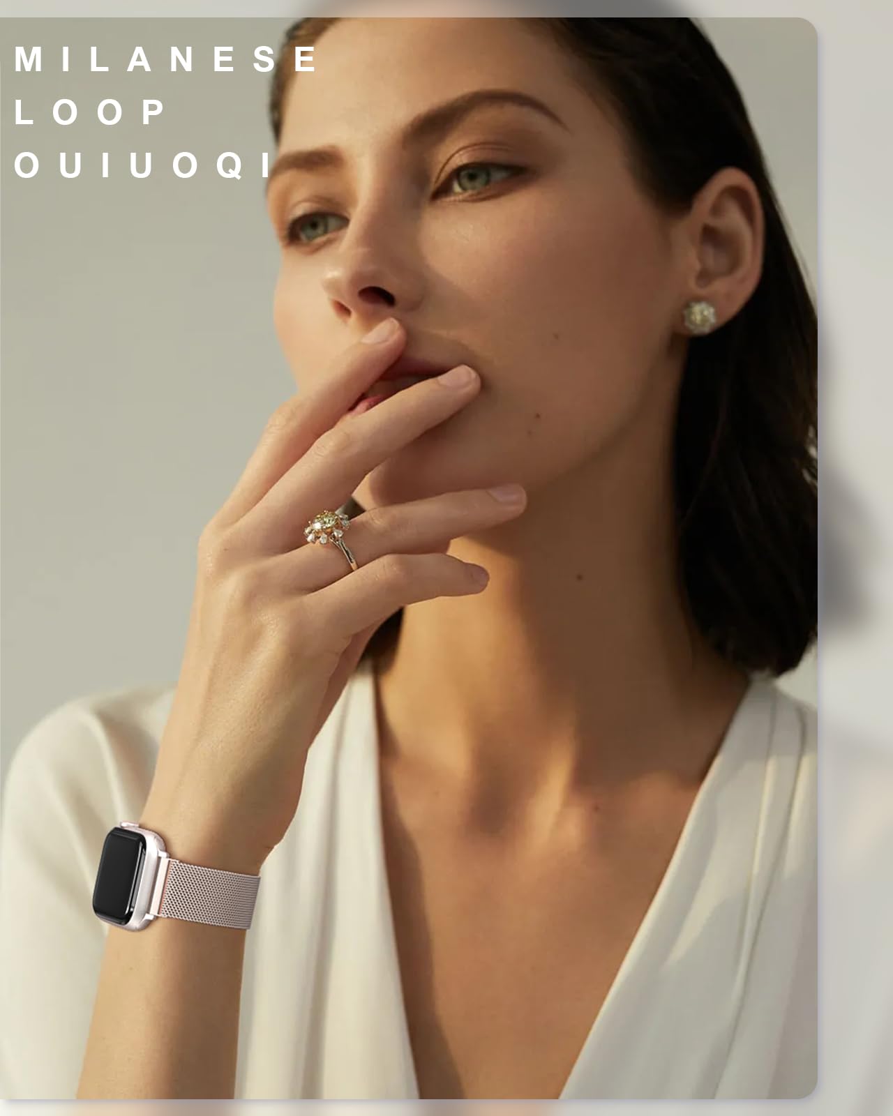OULUOQI Cinturino di ricambio compatibile con cinturino Apple Watch 41mm 40mm 38mm 46mm 45mm 44mm 42mm 49mm, bracciali milanesi in acciaio inossidabile per iWatch serie 10 9 8 SE 7 6 5 4 3 2 1 Ultra 2