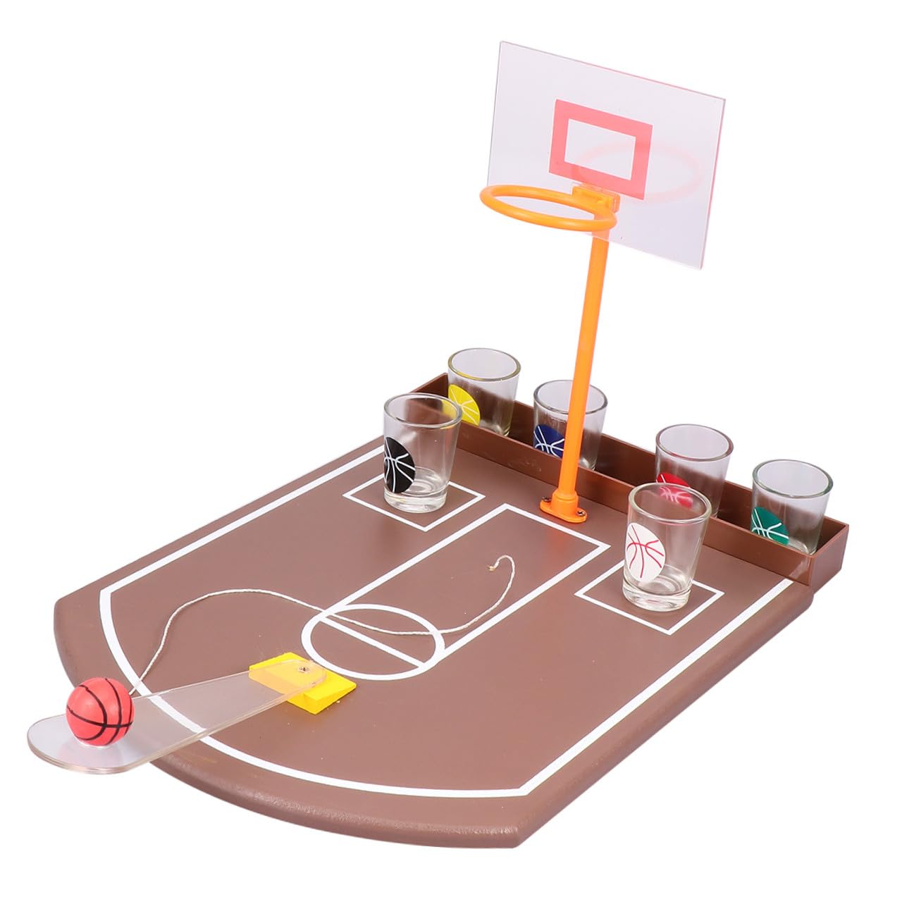 Gatuida Gioco Bere Basket da Tavolo in Acrilico Gioco Bar Divertente per Adulti Accessorio Intrattenimento Feste Facile da Usare per Amici e Bar