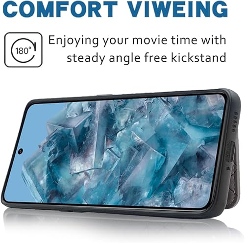 Miniatura 8 de Funda compatible con Google Pixel 8 Pro 5G con correa cruzada para el hombro y soporte de cuero para tarjetas de crédito, accesorios para celular,