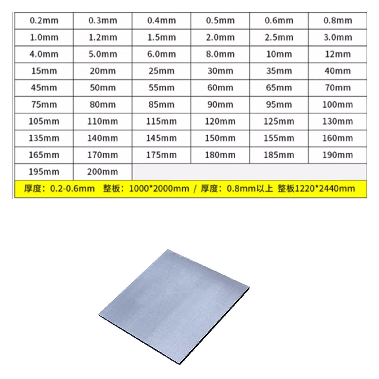 Blacha aluminiowa 1060 6061, grubość 3 mm 4 mm 5 mm 6 mm 8 mm 10 mm, płaska płyta aluminiowa, rama DIY, szerokość metalu 100 mm ~ 500 mm, 1 sztuka (150 x 200 mm x 10 mm-6061)