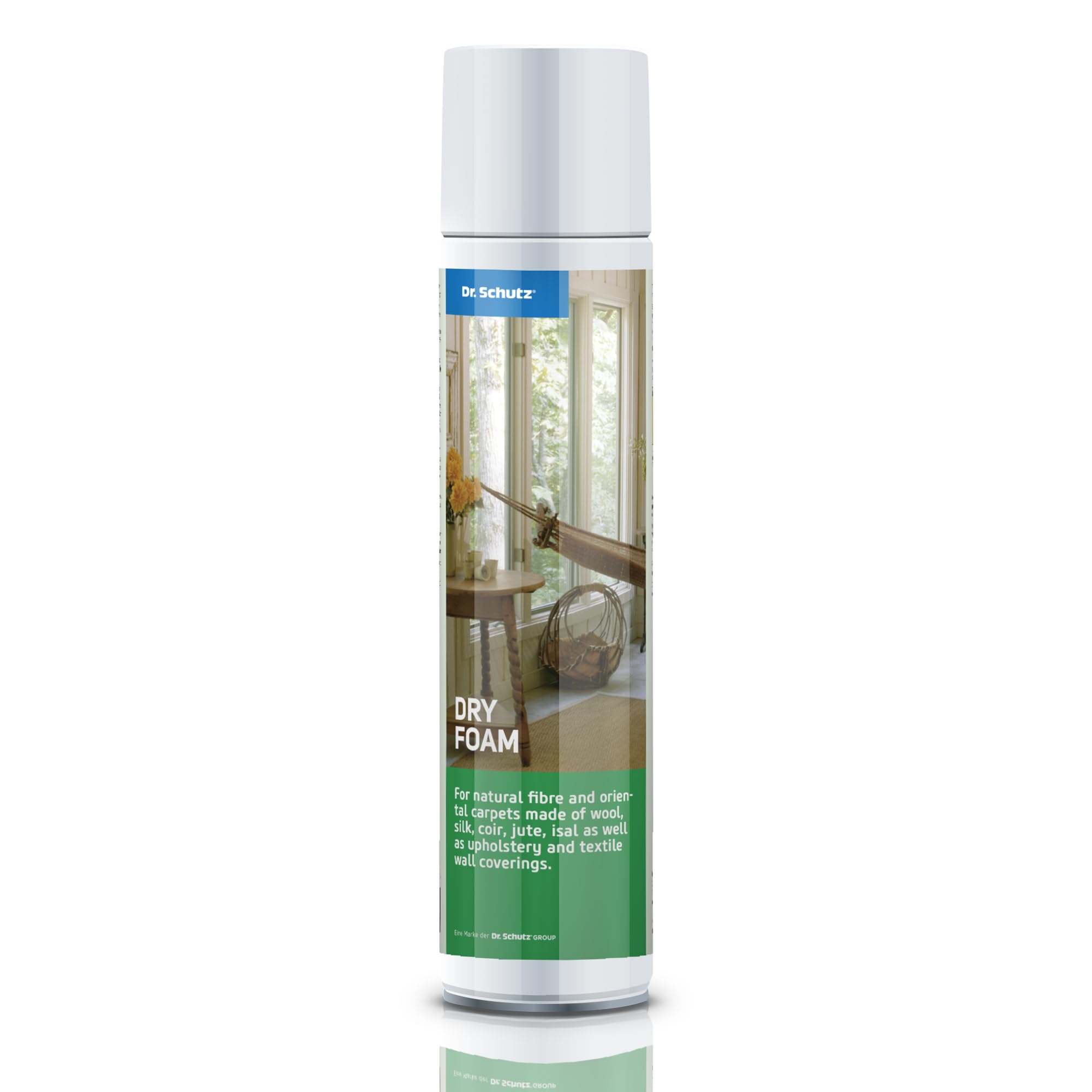 Dr. Schutz Carpet Dry Foam Cleaner 400ml – Natural Fibre & Oriental Carpet Cleaning Spray – Safe for Wool, Silk, Coir, Jute, Sisal, Hemp – Upholstery & Textile Wall Covering Cleaner