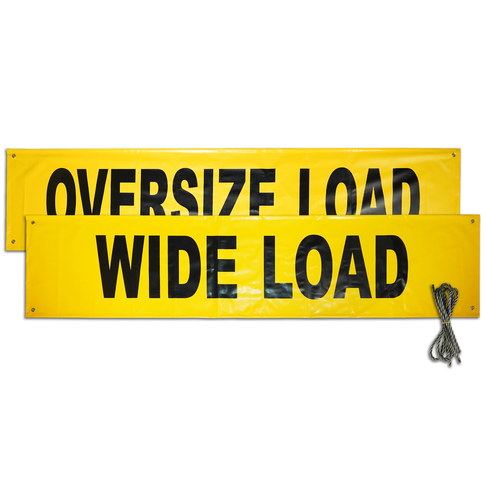 ANLULOAD 18" x 84" Wide Load/Oversize Load Banner with Brass Banner Grommets - Reversible - 2 Pack