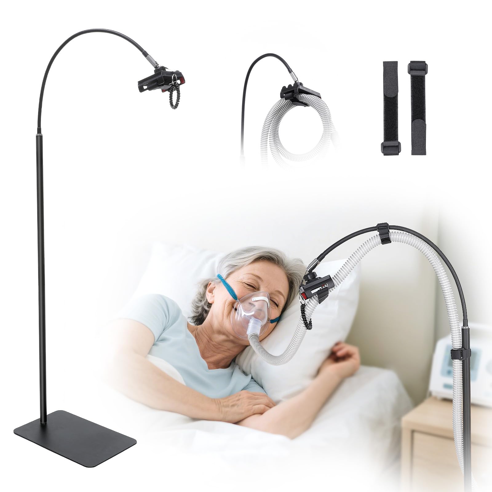 Amazon.co.jp: ソフト式CPAPホースホルダーハンガー 呼吸器ホース
