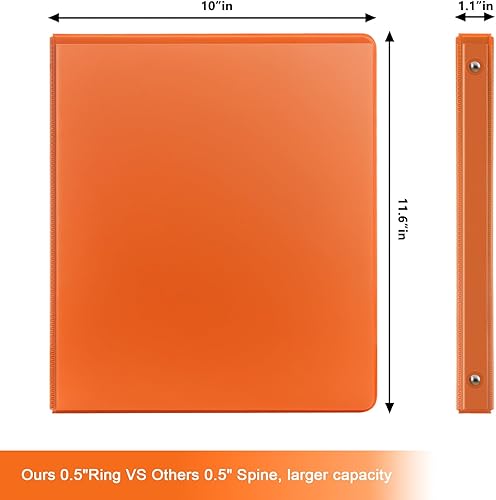 Vista 111 de COMIX Carpeta de 3 anillos de 1 pulgada con cubierta transparente, carpeta de vista de 1 pulgada con capacidad para 200 hojas de papel tamaño carta
