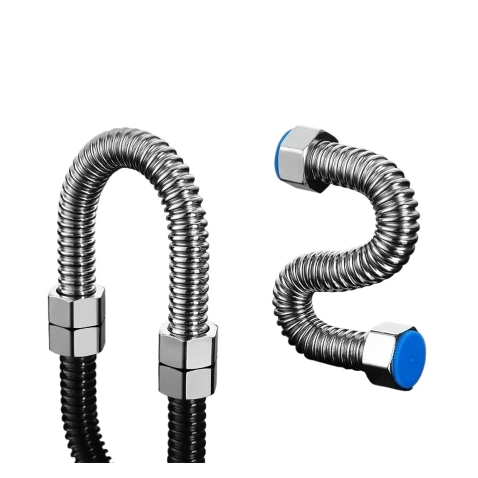 Tubo Idraulico Intrecciato, Acciaio Inossidabile 304, Parti Dello Scaldabagno Da 1/2' | La confezione include un tubo flessibile intrecciato in acciaio inossidabile 304 da 1/2 pollice e una chiave.(60cm)