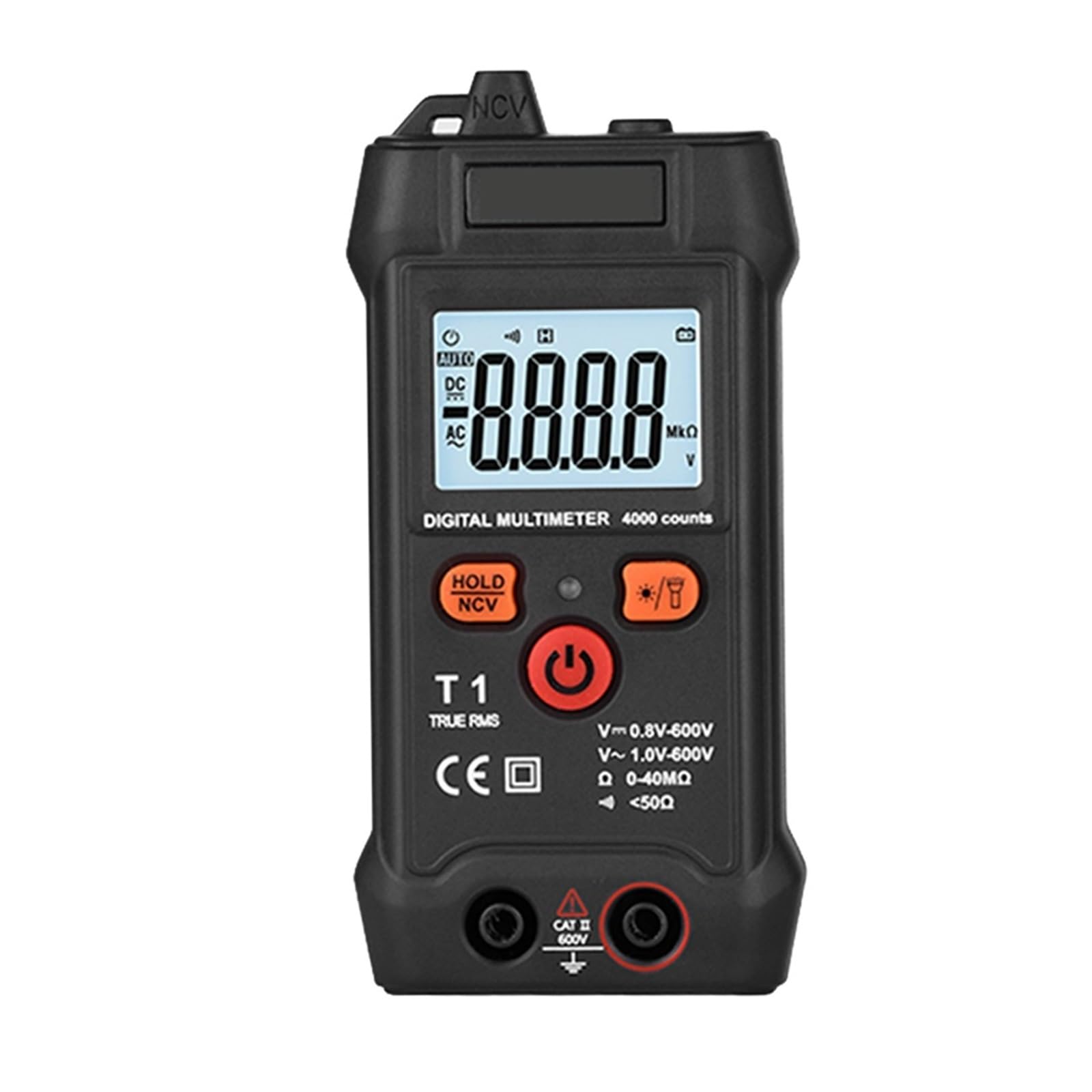 Multímetro Inteligente Digital Profesional Automotriz Teste 1000V AC DC Ohm Probador De Temperatura Capacitancia Lectura Rápida Precisa Sencilla(T1)