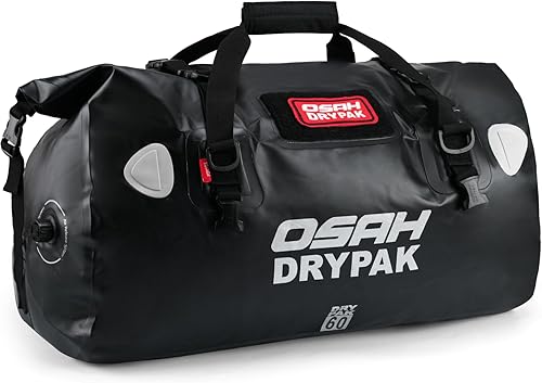 Vista 22 de Waterproof Duffel Bag - Motorcycle Dry Bag Tail Bag with Large Storage Space, Waterproof Luggage Duffle Bags with Outer Mesh Zipper Pocket for Negro