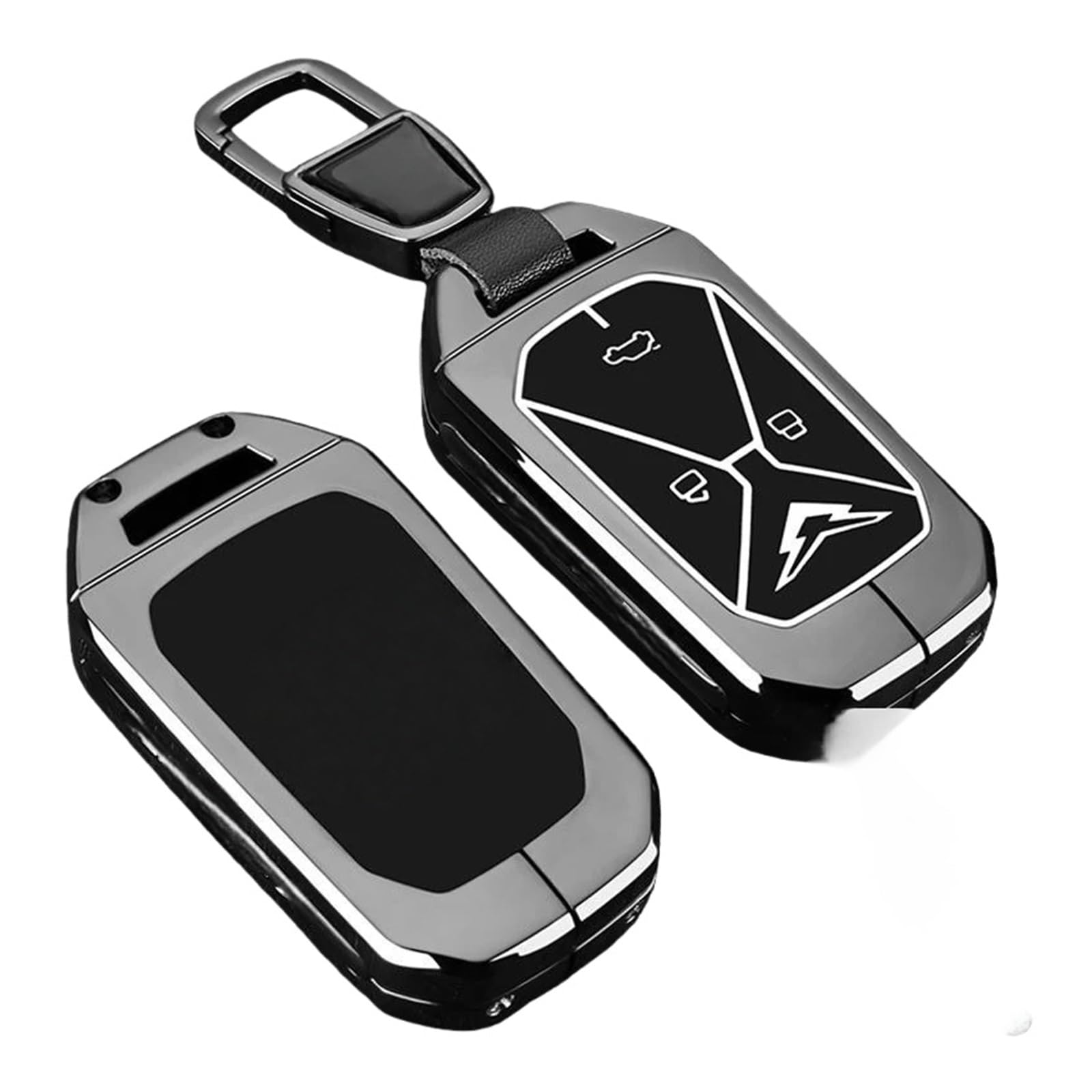 Compatible con Cowin Auto Kaiyi Kunlun IHD R 300 500 EV, funda de aleación de zinc for llave de coche, funda for mando a distancia, llavero, accesorios interiores(STYLE 10)