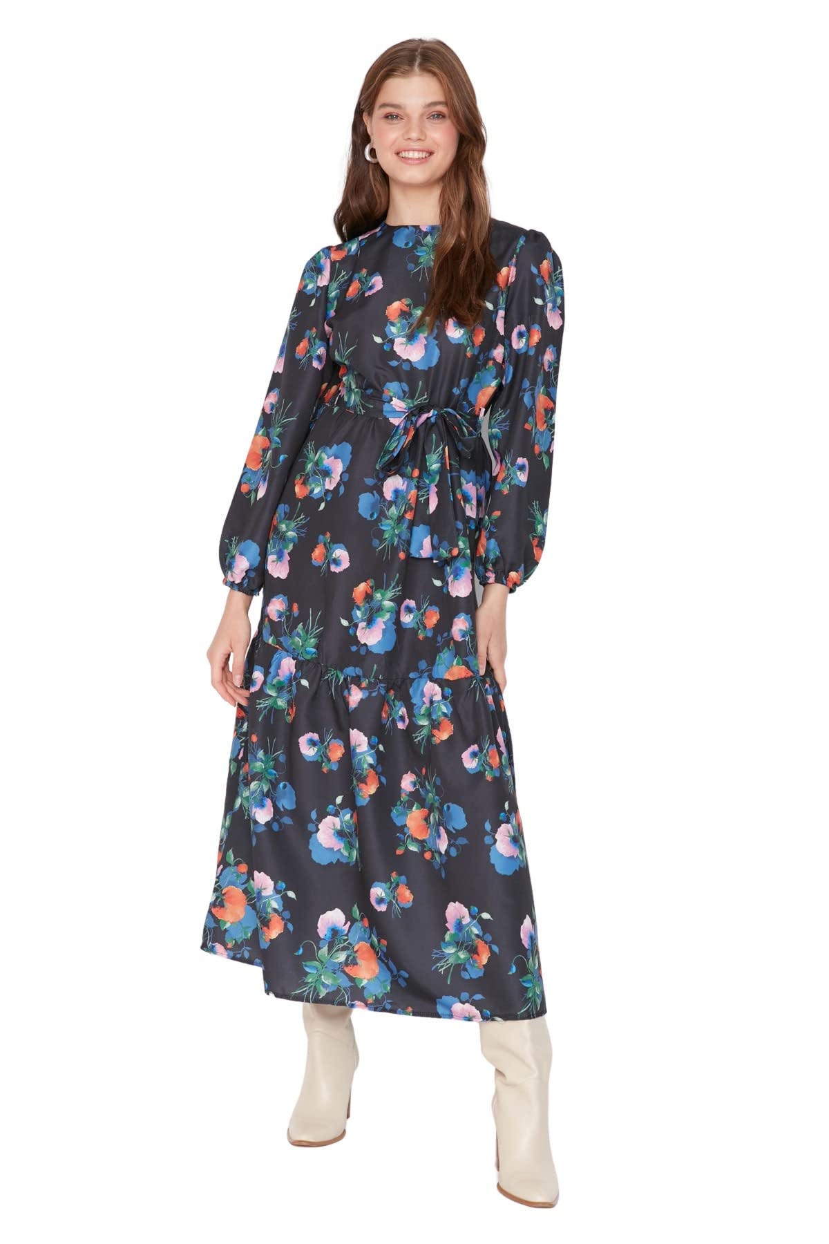 Trendyol Women Modest Maxi Basic Regular Woven Modest Dresses Black