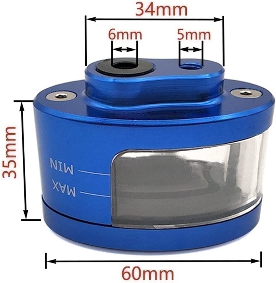 CNC Motorcycle Brake Fluid Oil Reservoir Cup Tank Support Bracket for YH Tmax 500 530 Xp500 Xp530 Xj600 Keeway Tx125(Blue)