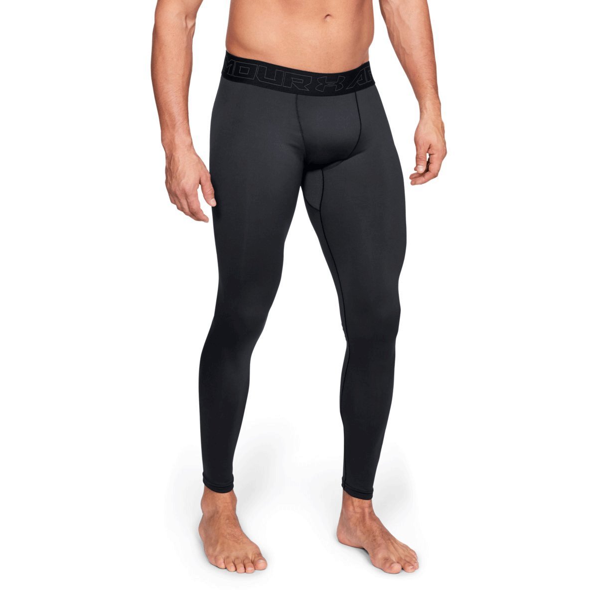 Under Armour Men's Black (001) Coldgear Armour Moisture Wick, Mock Training Baselayer, Black-White, 3XL Tall