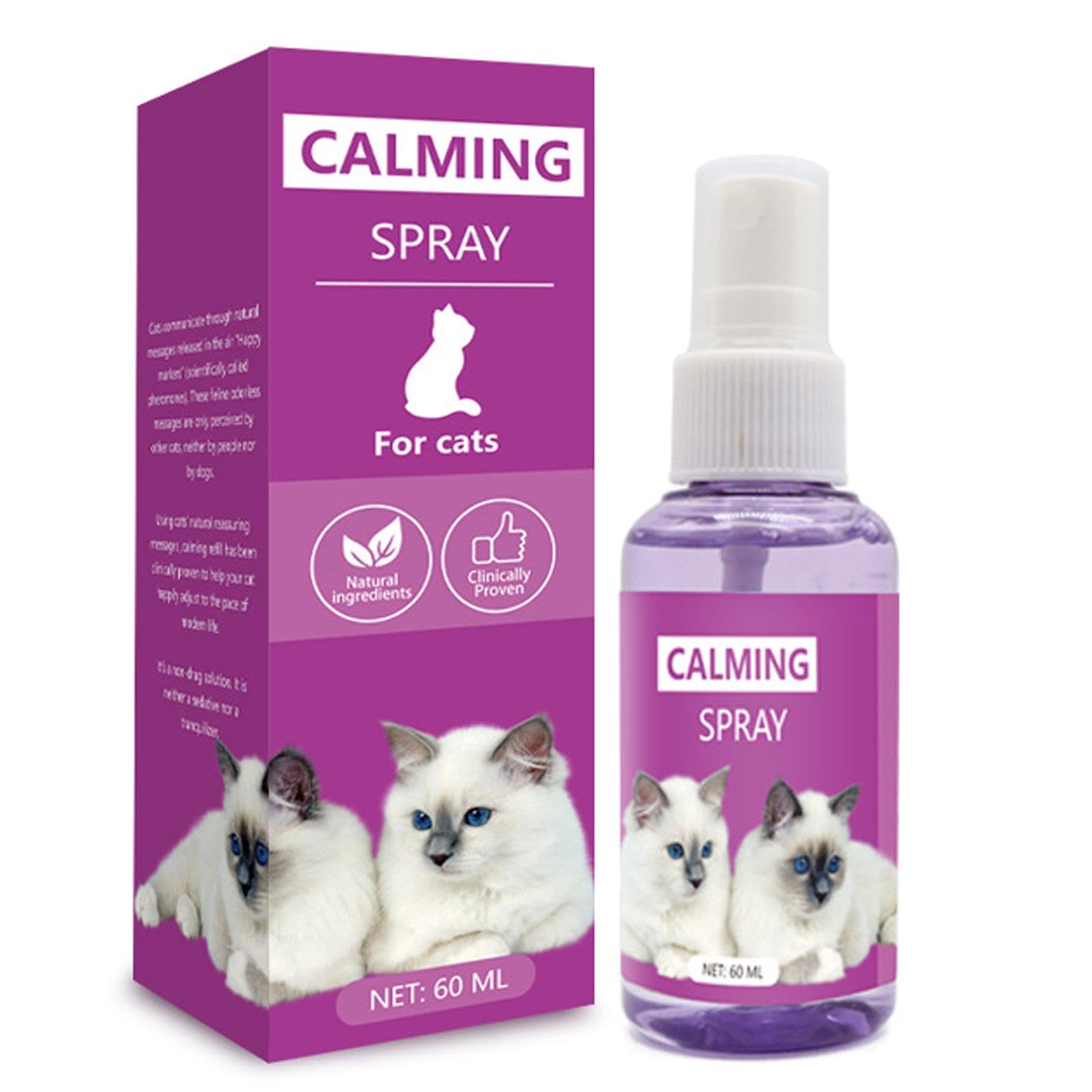 Sedative for cats, cat sedative - 60ml Soothing health solution,Helps relieve fighting, hiding, promotes relaxation, sleep aid for cats, reduces the risk of