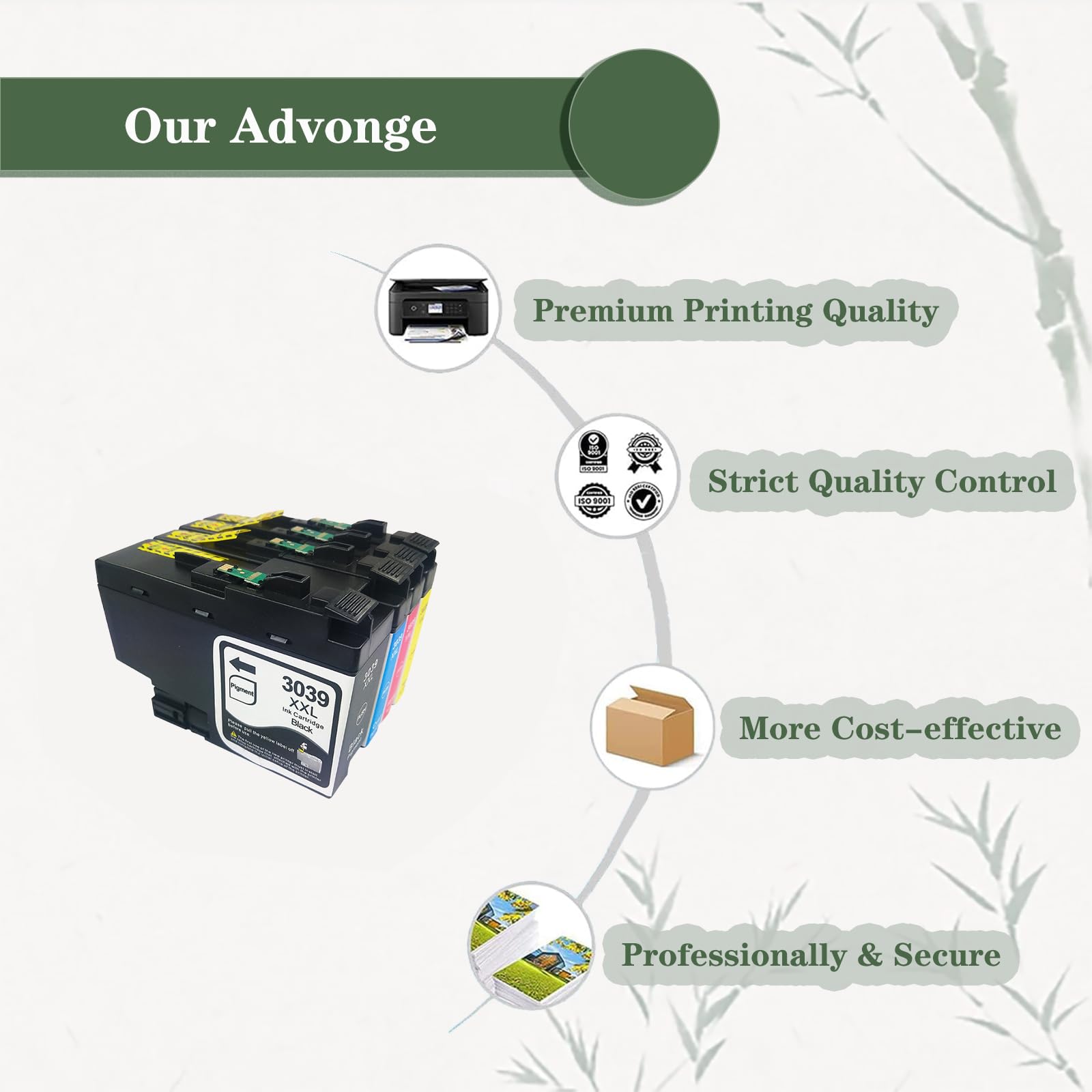 2 Pack LC3039 XXL LC3039XXL Ink Cartridge For Brother MFC-J5845DW - Foto 6