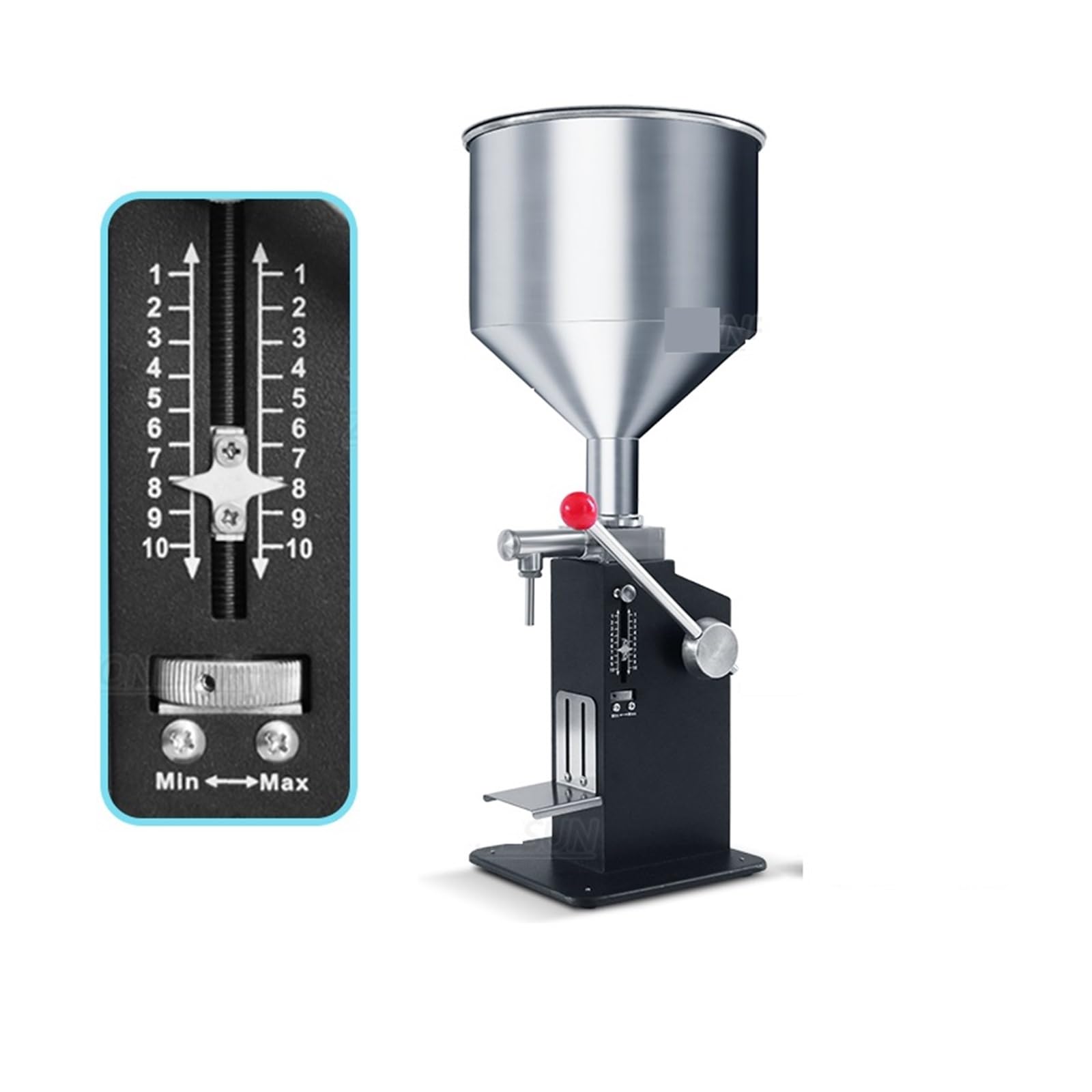 CUDTAPI - Paste Filling Machine ZS-MGT1S Manual Cosmetic Cream Honey Viscous Liquid Bottle Filler Shampoo Lotion Small Packaging Liquid Paste Filling Machine(60ml)