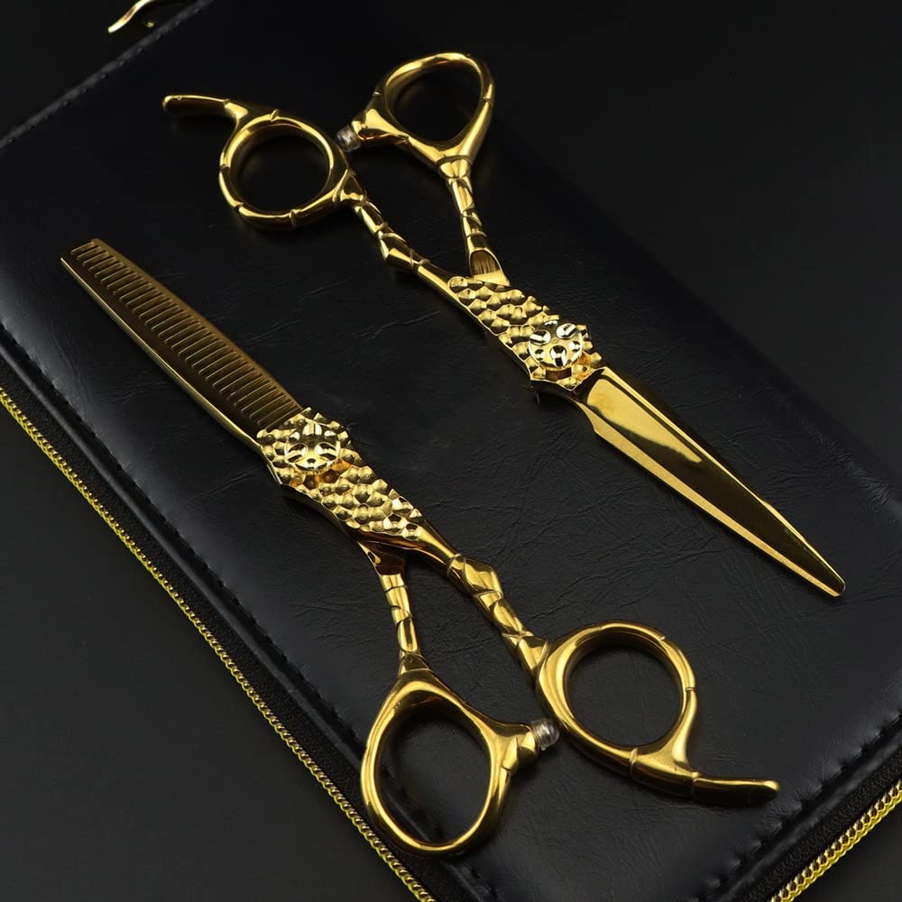 Ciseaux de coupe de cheveux 6 pouces en acier 440c pour coiffeur amincissant