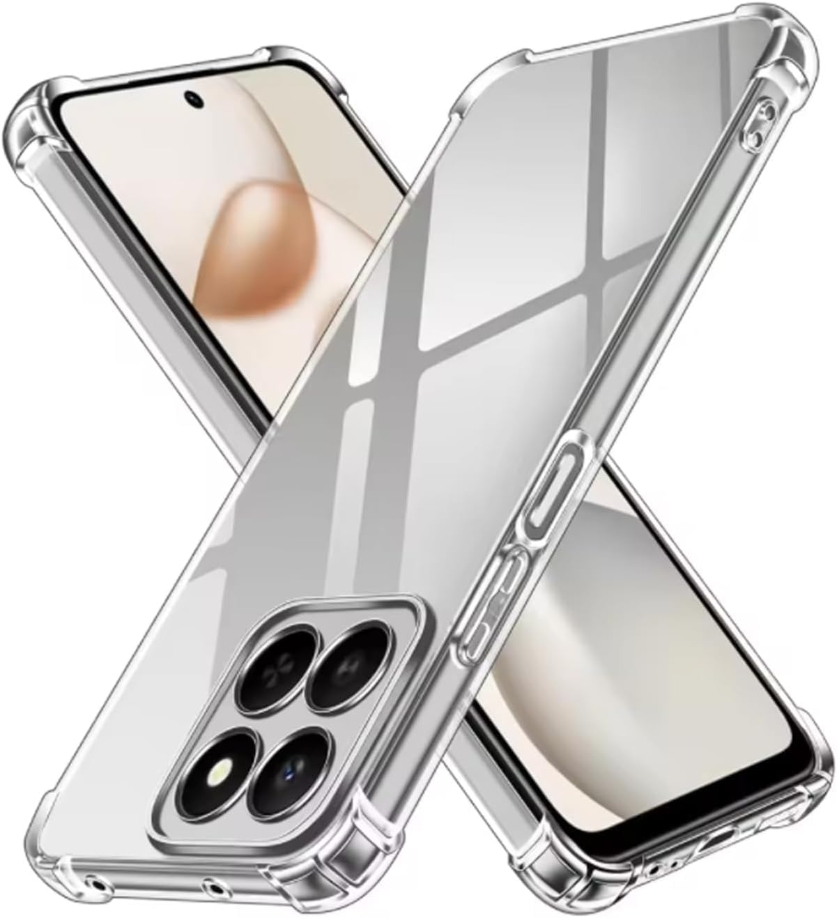 Case Compatible with Honor X7d, Soft Bumper Anti-Scratch Silicone Phone Cover Transparent Phone Case for Honor X7d