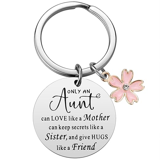 iJuqi Aunt Gifts From Niece for Christmas - Aunt Birthday Christmas Gifts for Aunt from Nephew Keychain