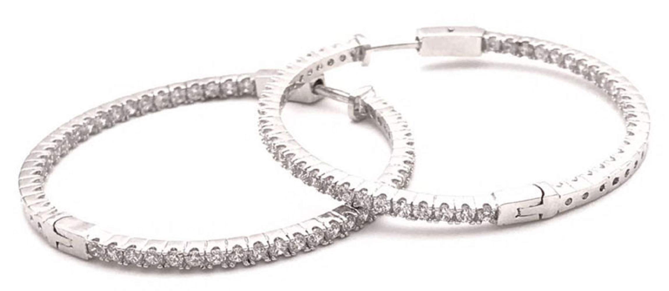 Cubic Zirconia Pave Hoop Collection