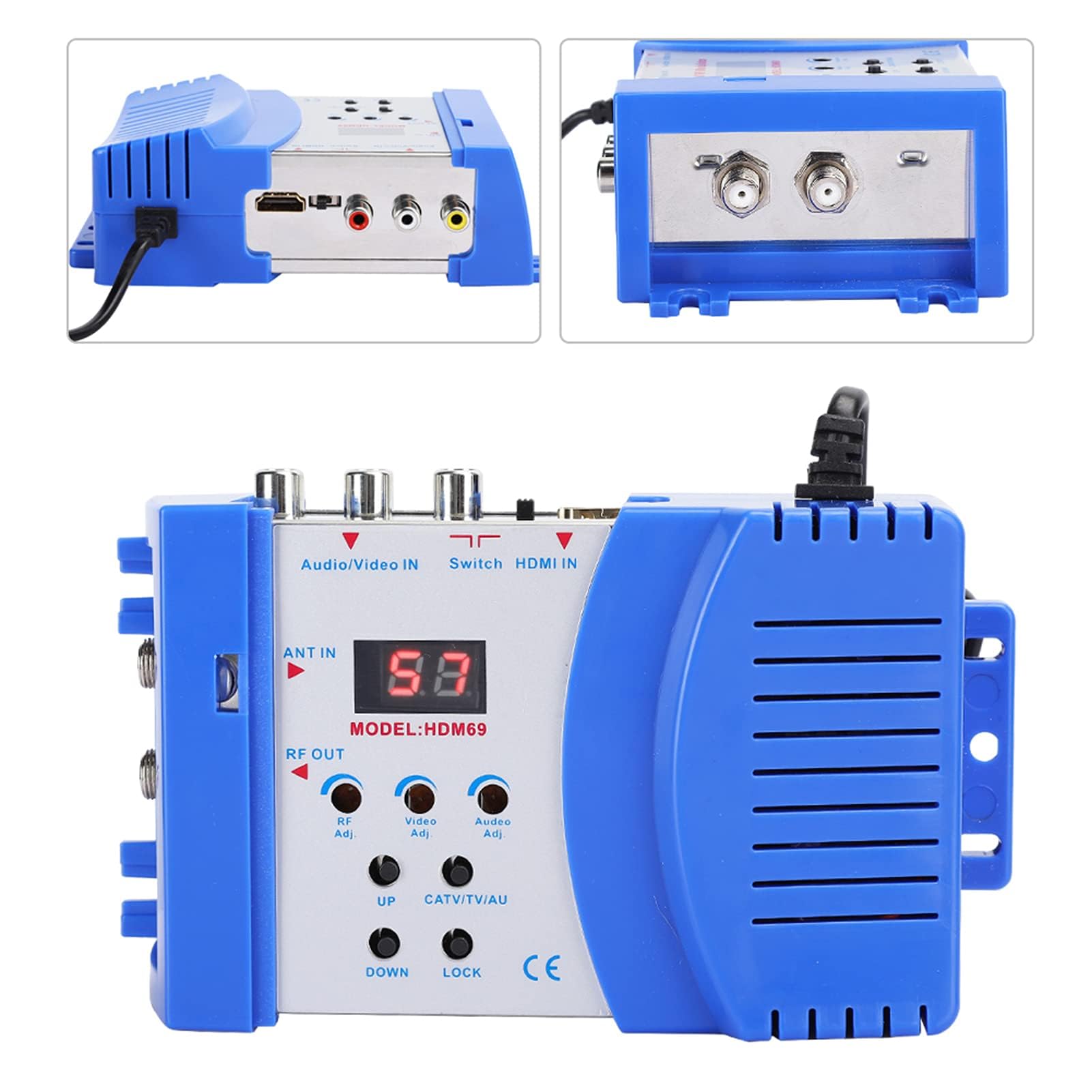 Modulatore HDMI Digitale 1080P Convertitore da AV a RF 100-240V Dual Band VHF/UHF