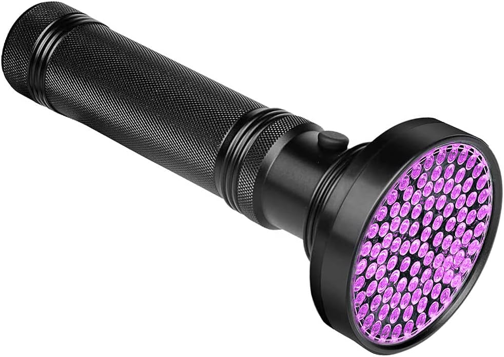 Veetop UV Flashlight Blacklight, 100 LED 18W 395nm Ultraviolet Light for Pet Urine & Stain Detection, Scorpions, Bed Bugs, Home & Hotel Inspection