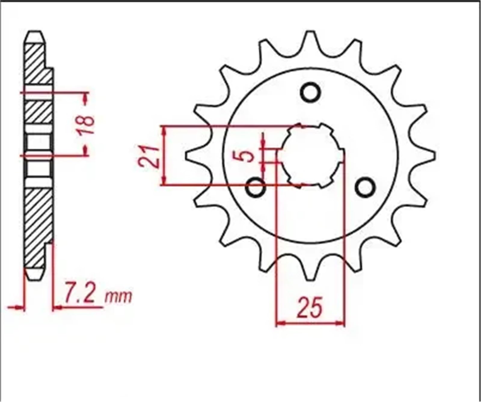 Pignon d'entraînement pour Suzuki SP600 1985, DR600 1985-1989, DR650 1990-1995 Pignon De Sortie Boîte pour Moto – 520-16T
