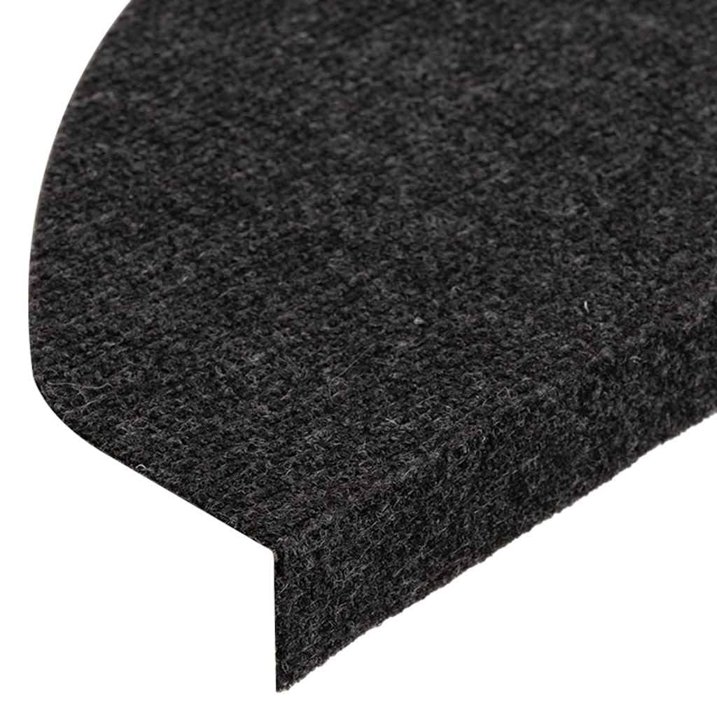 Alfombrillas autoadhesivas de fieltro punzonado, color negro, 15 unidades, 65 x 22,5 x 3,5 cm, antideslizantes, para peldaños de madera, amortiguan el sonido y protegen las escaleras, agarre