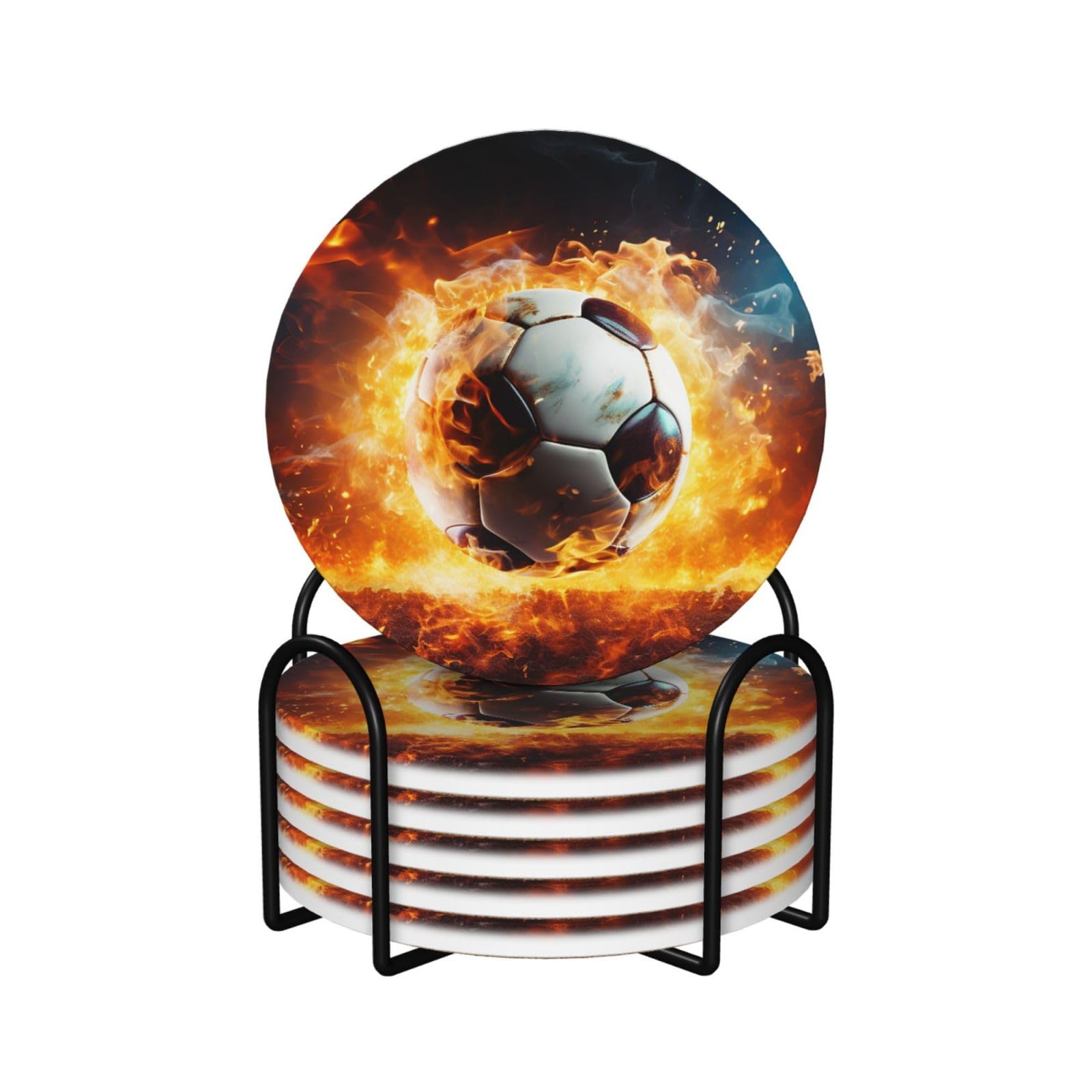 Dessous de verre céramique foot pour apéritif et soirée match