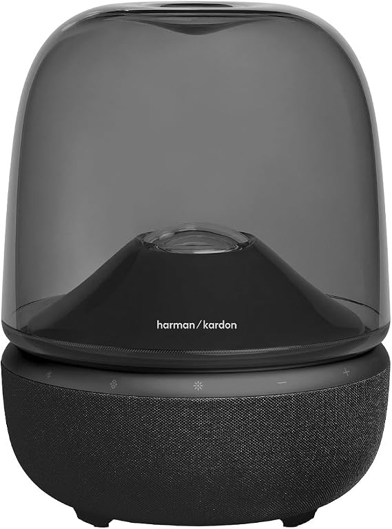 Harman Kardon AURA Studio 5 Wireless Speaker, App Compatible, Ambient Writing, Built-in Subwoofer, Bluetooth Auracast, Multi-point, Power Cable Drived, 0.1 inch 3.5 mm Analog Input, Recycled