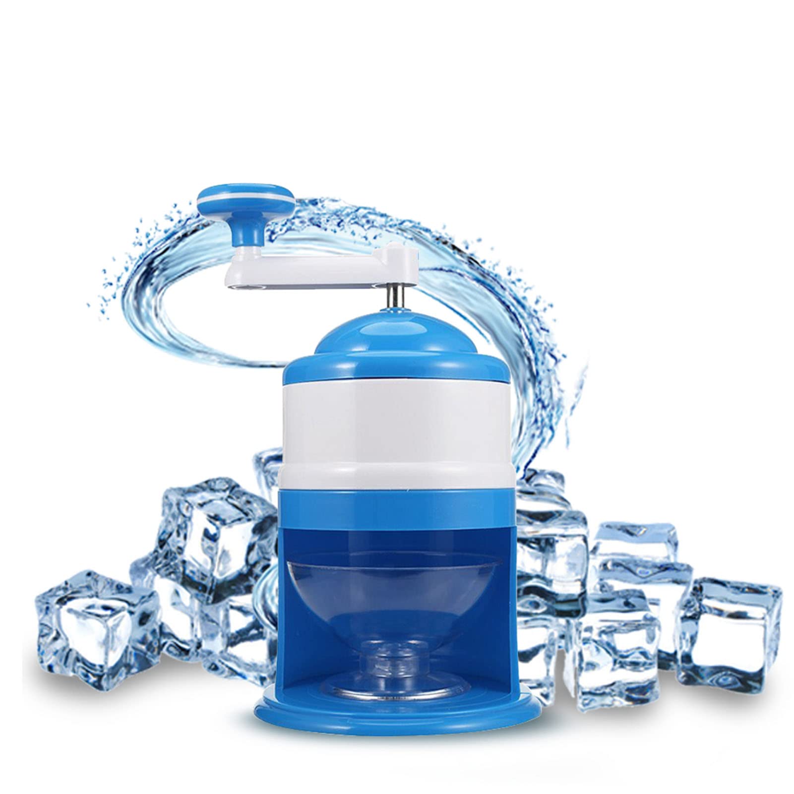 Afeitadora de Hielo con manivela portátil, máquina trituradora de Hielo y Cono de Nieve, máquina trituradora de Hielo Manual, trituradora de Hielo para Bebidas congeladas, cócteles, granizados,