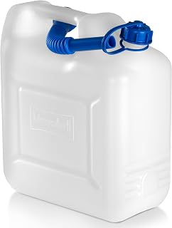 Hünersdorff Bidón para agua ECO 12 L con tubo, PEAD Natural, con accesorios azules