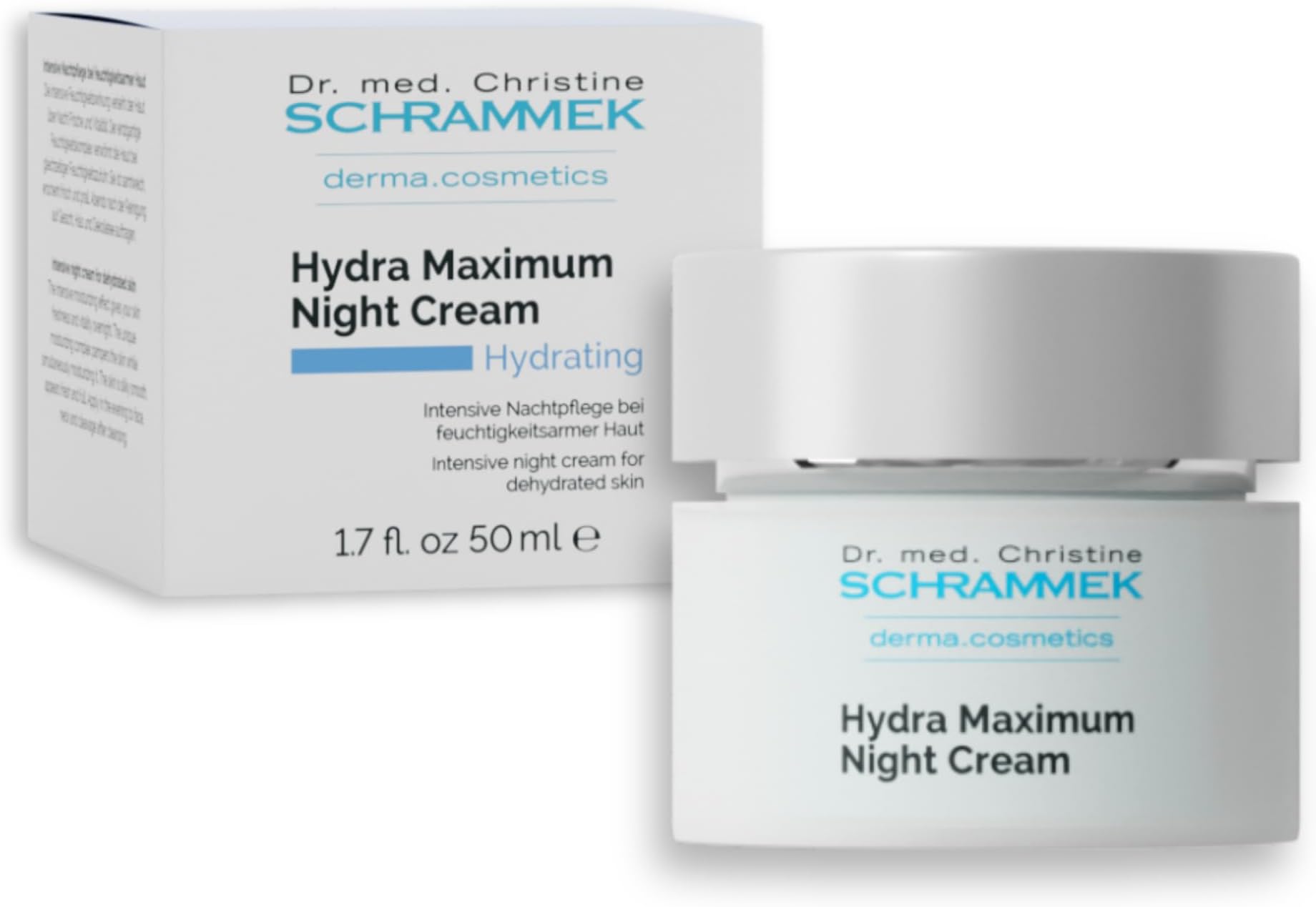 – Hydra Maximum Night Cream (1.7 fl oz) - Intensive Night Cream for Dehydrated Skin - Provides Moisture Overnight - Hyaluronic Acid, Vitamin E - Face Moisturizer - Face Cream - Skin Care - Dr. Schrammek