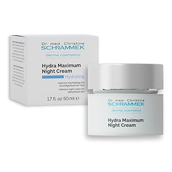 Hydra Maximum Night Cream 1.7 fl oz - Intensive Night Cream for Dehydrated Skin - Provides Moisture Overnight - Hyaluronic Acid, Vitamin E - Face Moisturizer - Face Cream - Skin Care - Dr. Schrammek