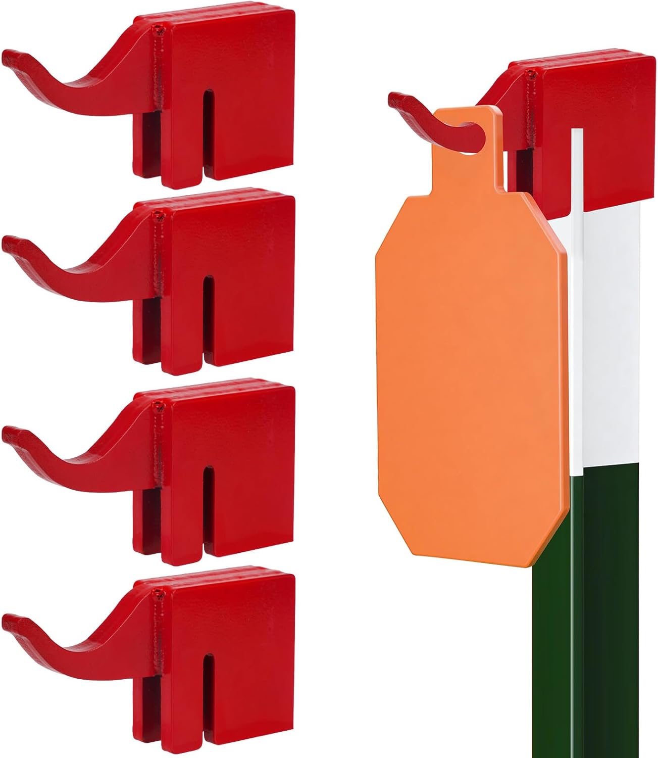 T Post Target Hanger – Heavy-Duty Steel Target Holder for Gong & Shooting Targets, Tool-Free Quick Mount on Standard T-Posts, Easy Assembly Metal T-Post Target Holder