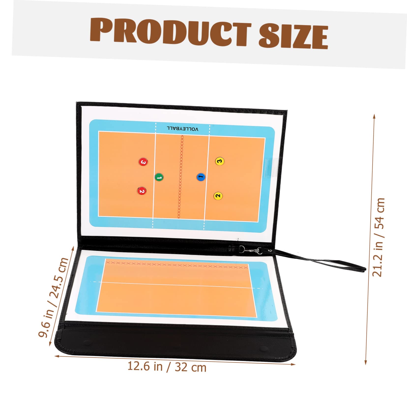 Totority 1Set Reusable Volleyball Coaching Board Dry Erase Strategy Training Board for Sports Portable Planning Clipboard for Team and Competition Analysis