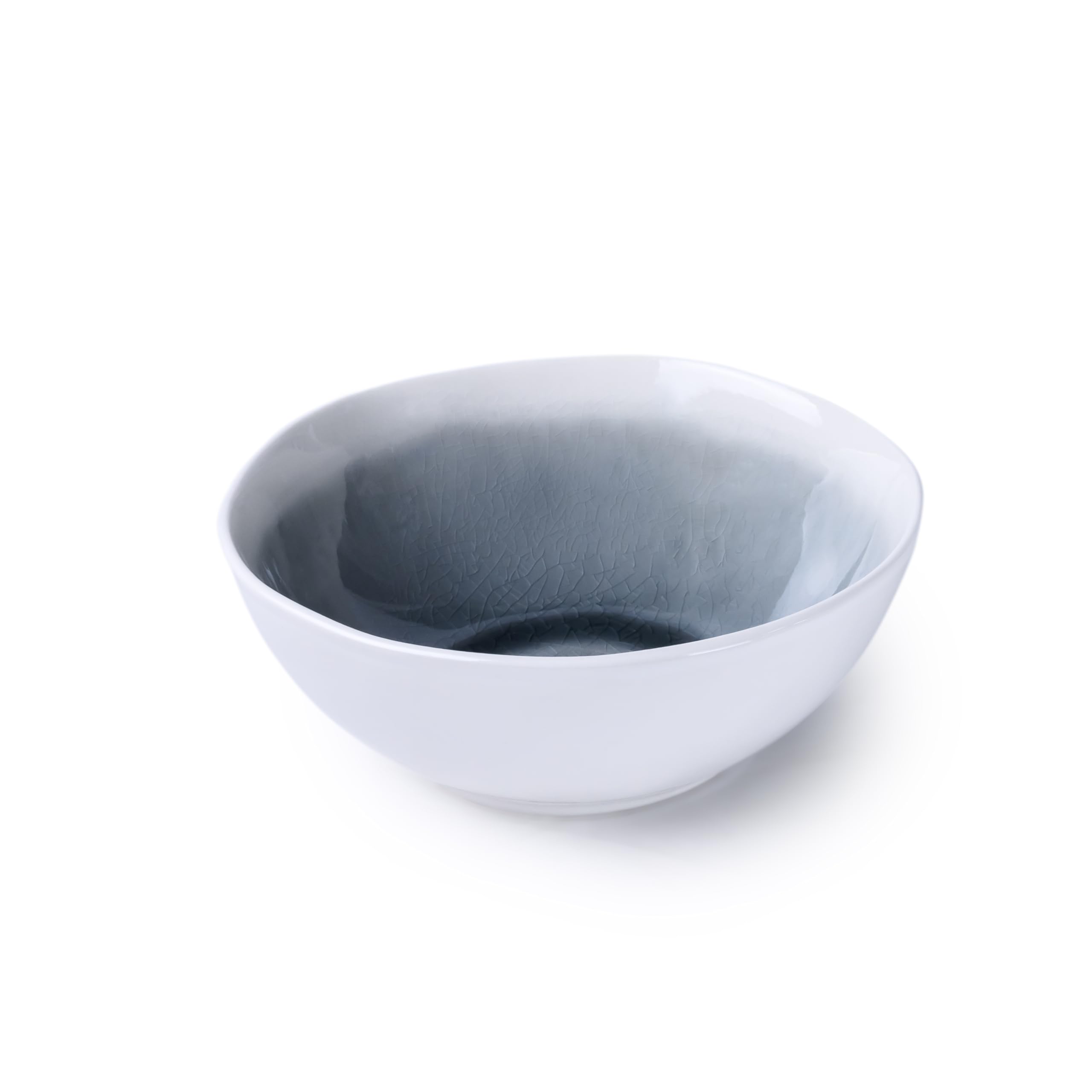 Cuisine ArtIris Blue Bowl - 17cm | Ceramic Bowl for Soups, Salads, Desserts & Snacks | Durable Stoneware | Microwave & Dishwasher Safe
