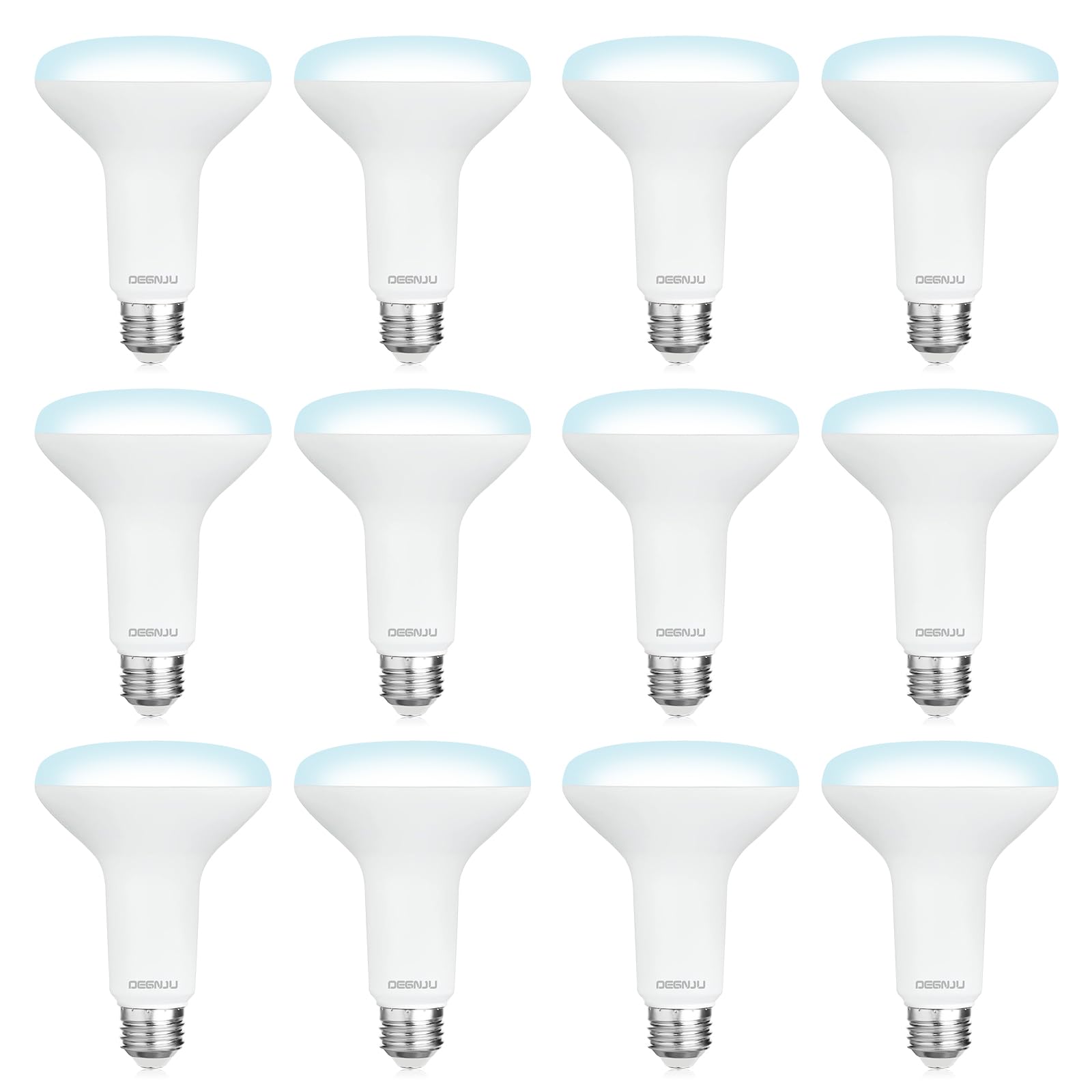 DEGNJU 12 Pack BR30 LED Recessed Light Bulb, Dimmable Indoor Flood Light Bulbs CRI80 7W Equivalent 65W 5000K Daylight 650 Lumens, 15000 Lifetime Hours E26 Base LED Can Light Bulb, Flicker-Free