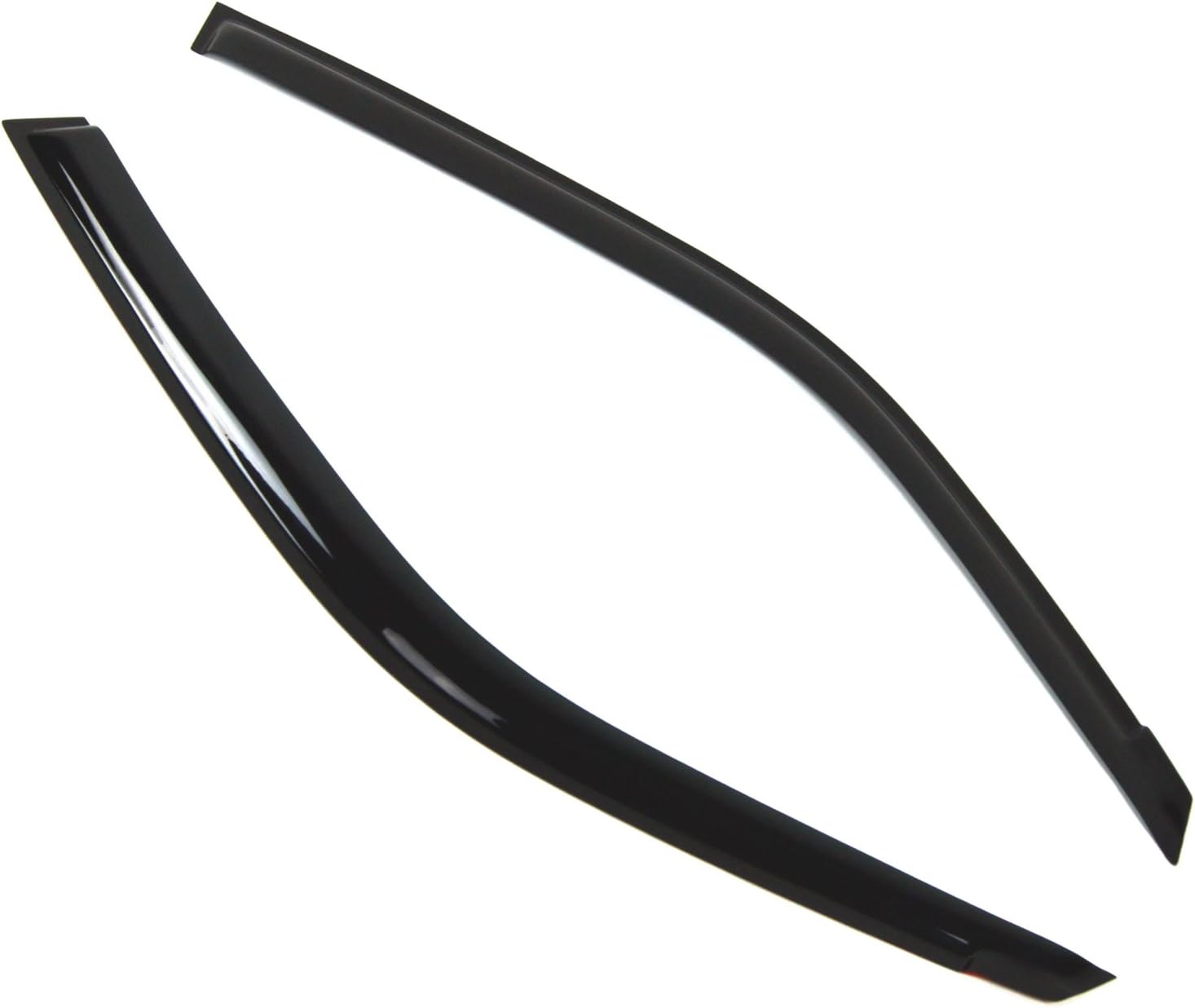 TuningPros Outside Mount Window Vent Visors Rain Guards Compatible with Hyundai Accent Coupe 2000-2005 | Side Window Wind Deflectors Rain Shields | Smoke Tinted, 2 Pcs Set, DGWV-247