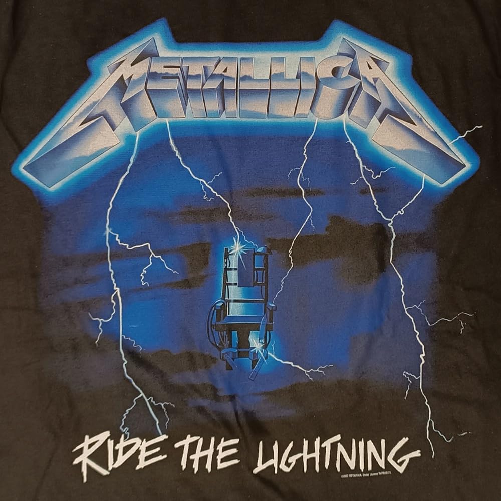 Metallica Koszulka Ride The Lightning. Oficjalna koszulka rockowa z zespołu Heavy Metal. Unisex Dorosły chłopiec
