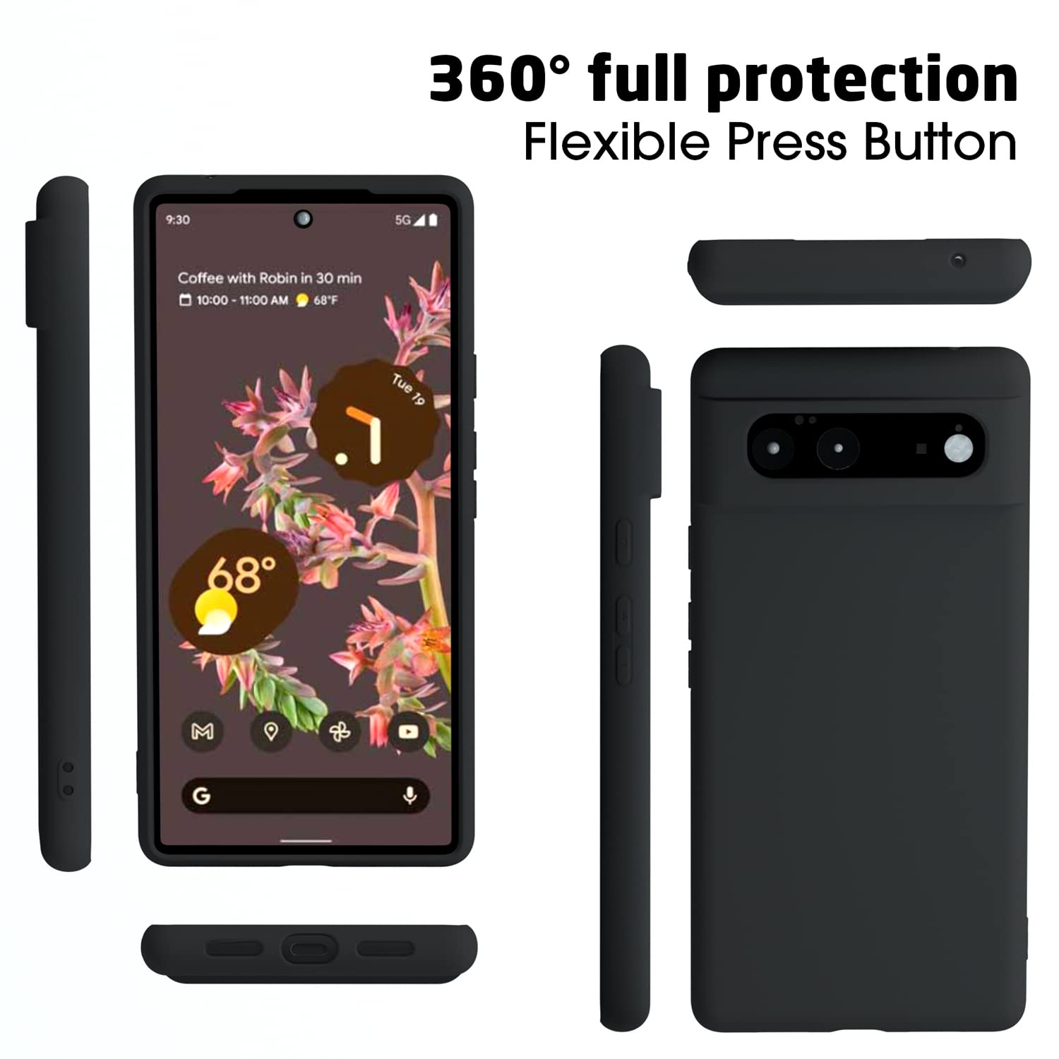 Schutzhülle & 2x Panzerglas Für Google Pixel 6 – Ultra Dünne Silikon-Hülle & Display-Schutz Im Set