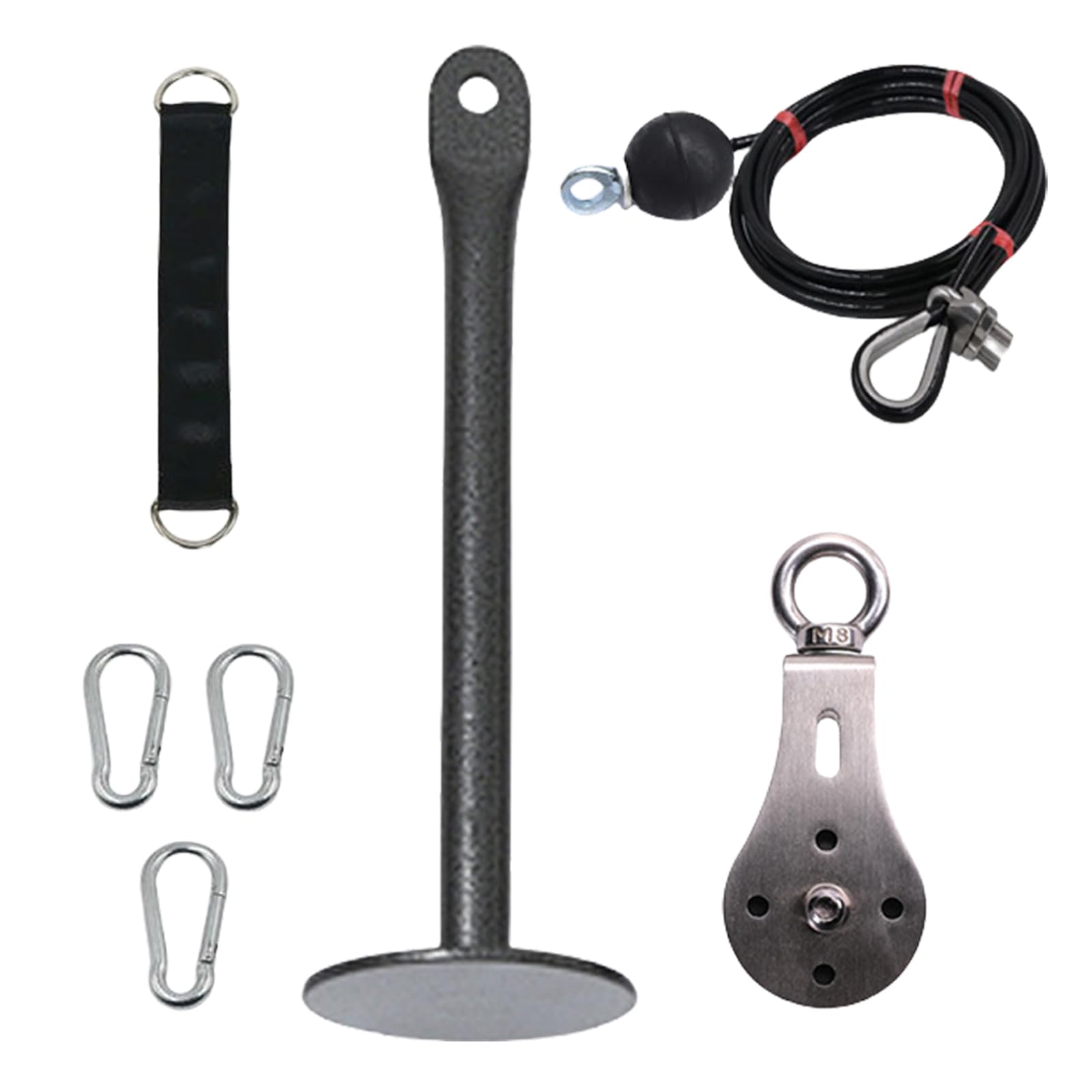 Sistemas de poleas abatibles para el hogar, gimnasio, ejercicio, equipo de gimnasio en casa para cable extraíble, tríceps, bíceps, máquina de entrenamiento de resistencia
