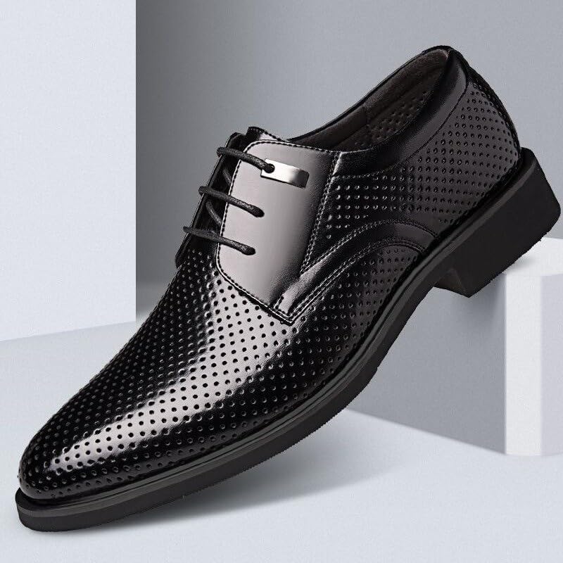 Mens Dress Lace-up Shoes Modern Classic Slip On Oxfords Formal Casual Business Wedding Work3