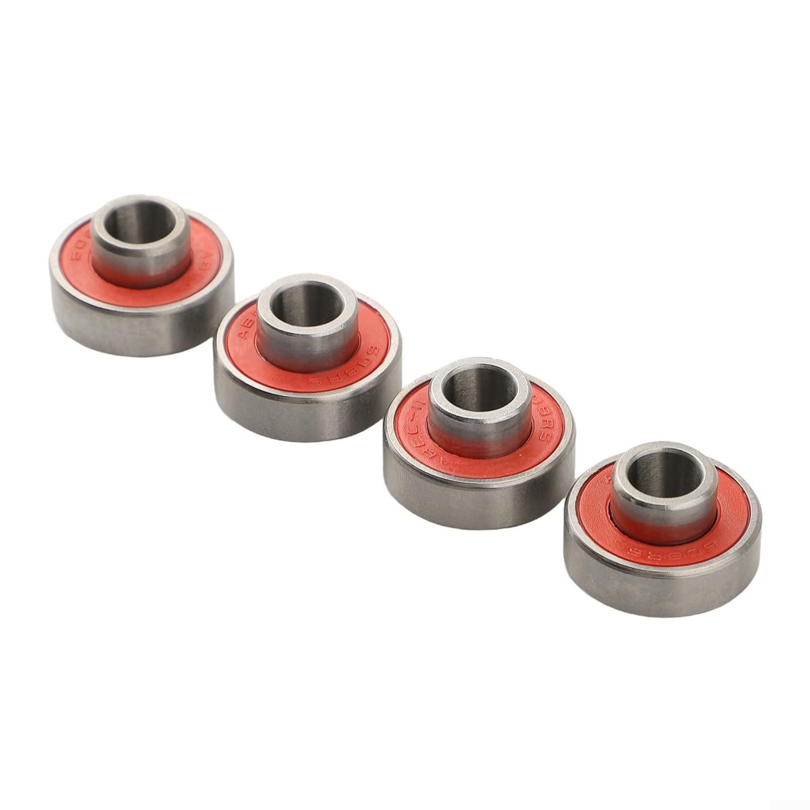 608-2RS - Cuscinetto a sfera a fila singola, 8 x 22 x 12,6 mm, con guarnizioni in gomma per resistenza agli agenti contaminanti, per skateboard, longboard, scooter, dispositivi fidget spinner (rosso