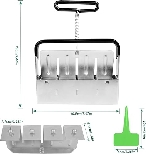 Miniatura 2 de Top Hill Bloqueador de suelo, bloqueador de suelo manual cuádruple de 4 x 2, fabricante de bloques de suelo con mango de agarre cómodo, molde de