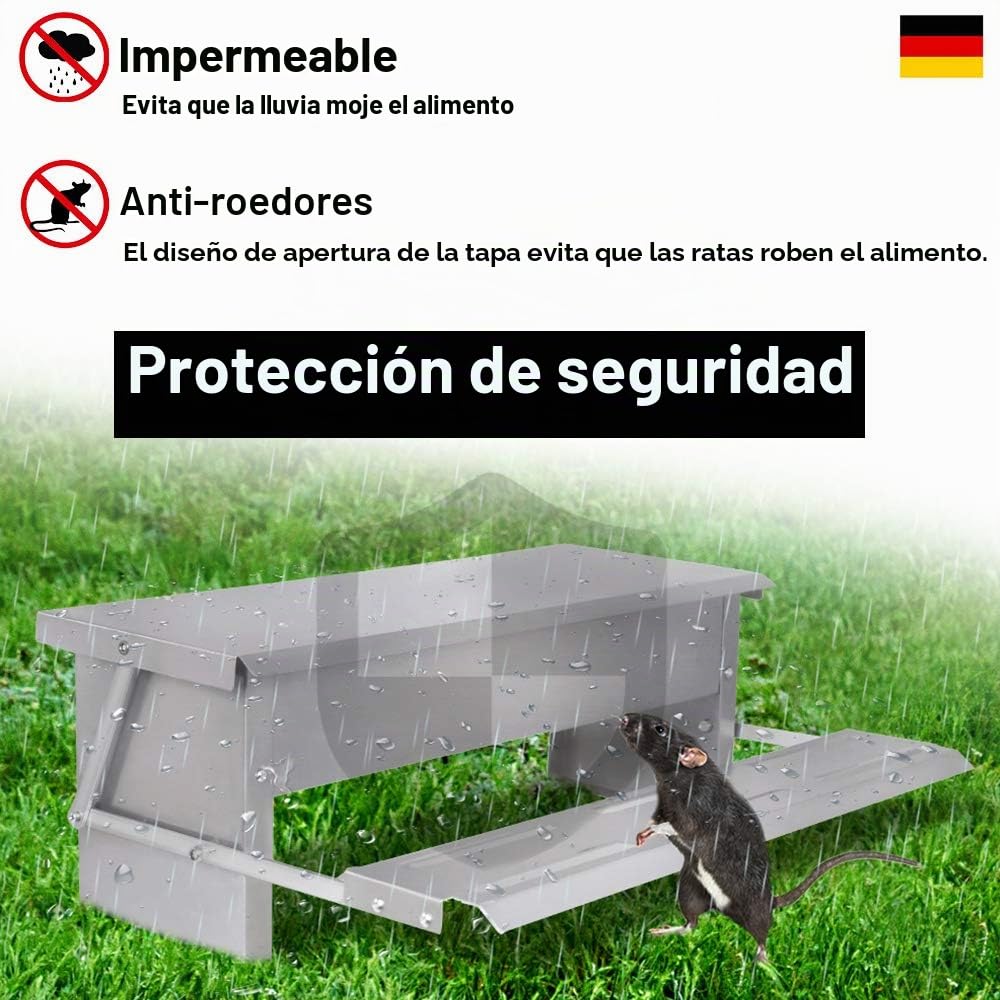UISEBRT Comedero automático para gallinas, 5 kg, de acero galvanizado, para aves de corral, resistente al agua y a prueba de ratas