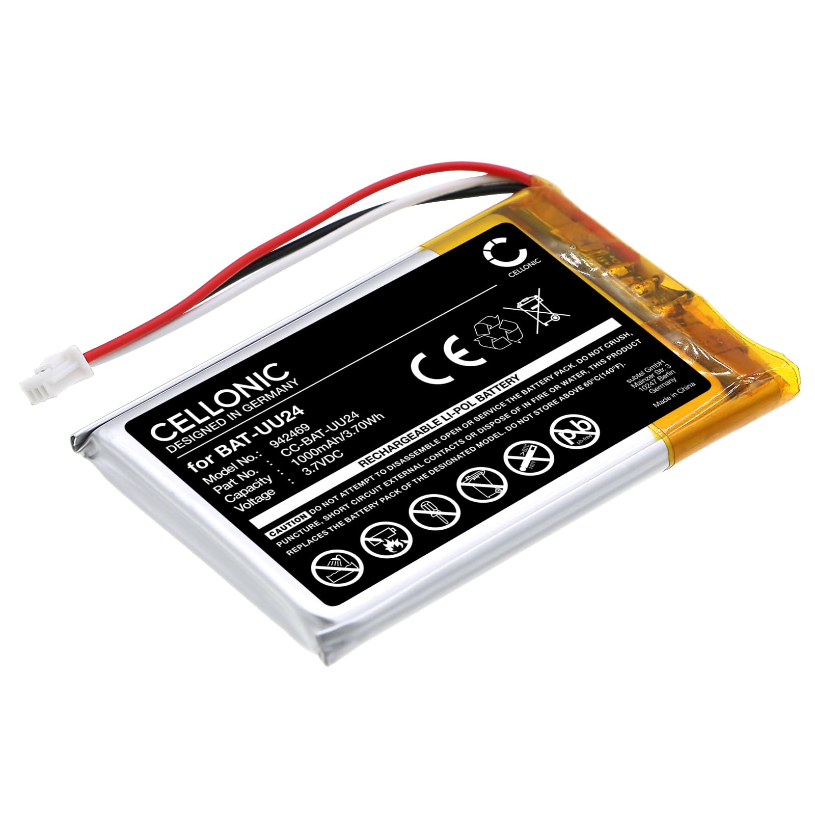 CELLONIC, Batería para Vigilabebes Compatible con GHB UU24 (1000mAh)