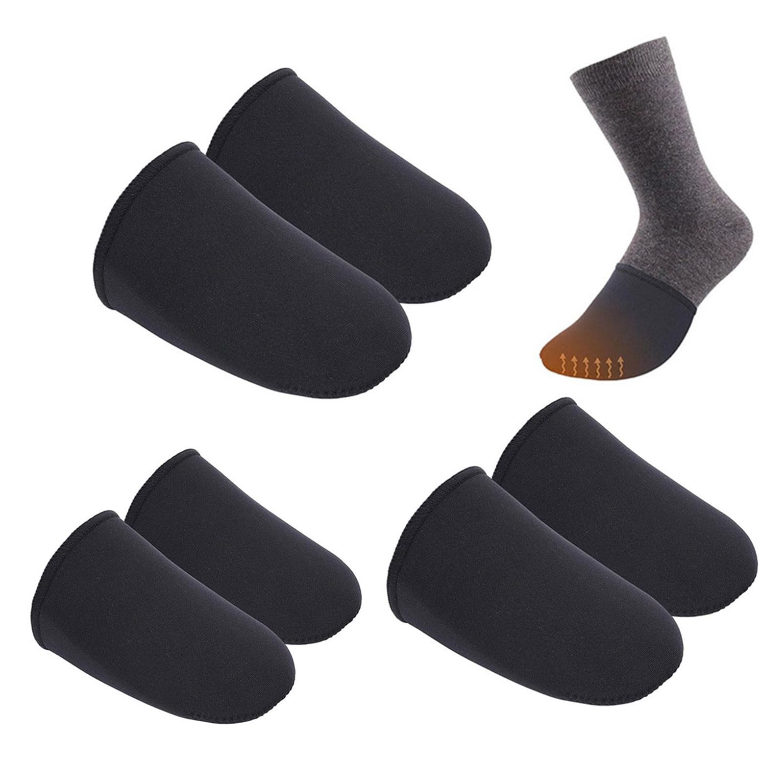 GKOXUQ 3Pairs Toe Warmers Covers for Skiing Hiking Camping Mountaineering Cold Neoprene Toe Warmers for Ice Bath