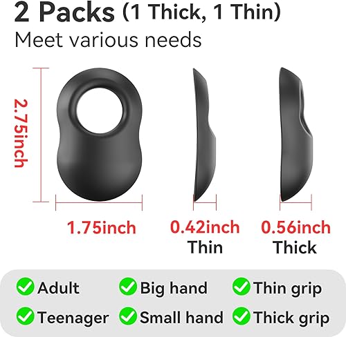 Miniatura 2 de Paquete de 2 protectores de pulgar de béisbol para profesionales, ayuda de entrenamiento de bateador, agarre de bateo de béisbol, equipo de