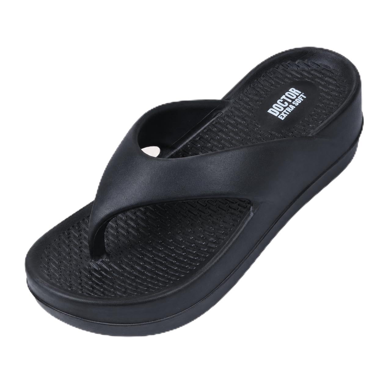 DOCTOR EXTRA SOFT Women's EVA Flip Flop Slippers | Lightweight Cloud Soft Platform Sandals | Thick Cushion Sole, Waterproof Slip-On Thong for Beach, Pool, Indoor & Outdoor Wear D-557