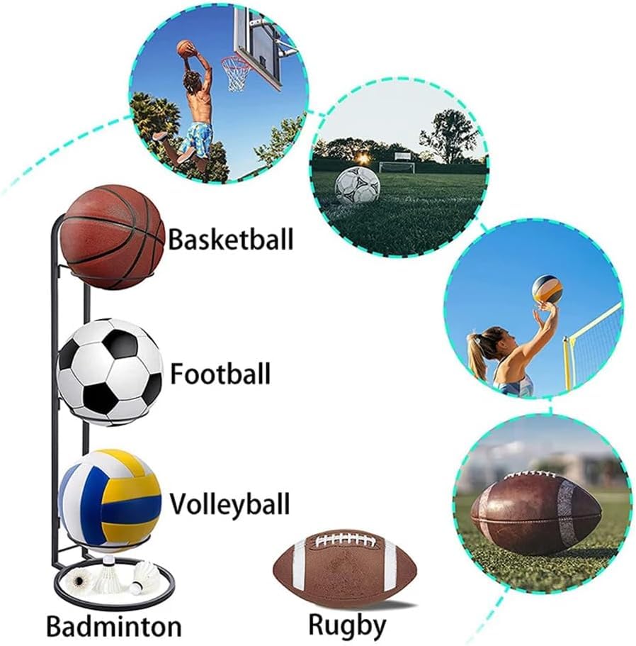 Support de rangement pour ballons de sport meuble vertical gain de place
