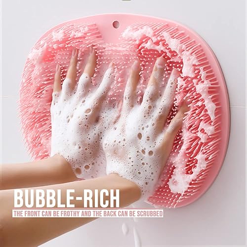 Miniatura 6 de Alfombrilla exfoliante para pies de ducha con ventosas antideslizantes, almohadilla de limpieza para la espalda del pie, almohadilla exfoliante de